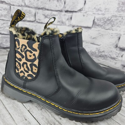 HOT Leopard Faux Fur Leopard Dr Martens Chelsea DR