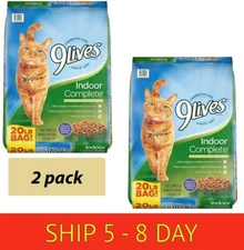 2 pack - 9Lives Indoor Complete Dry Cat Food, 20 lb. Bag...(w16)