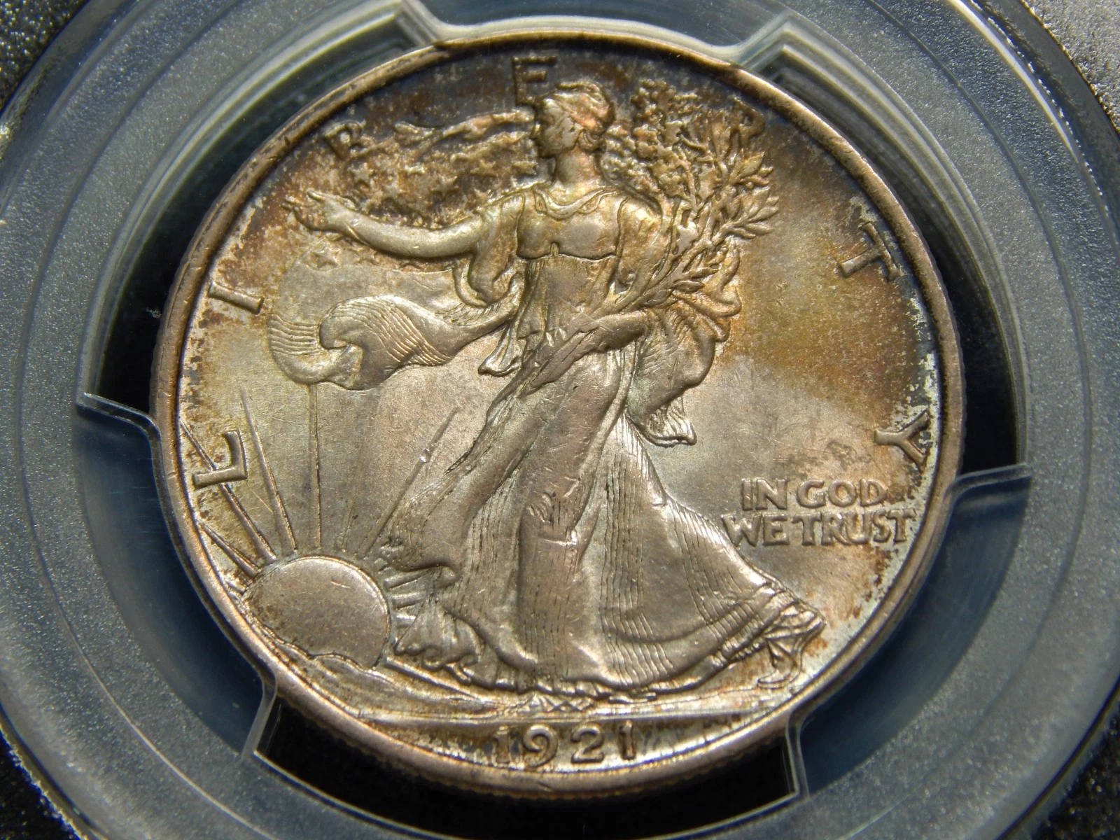 1921 50C Walking Liberty Half Dollar AU-58 PCGS/CAC, Key Date! Very Original!