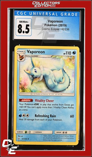 Vaporeon graded CGC 8.5 for sale on eBay