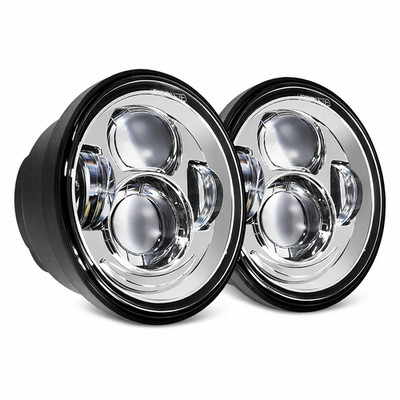 Eagle Lights Dual LED Headlight Kit Chrome 2008 - 2017 Harley-Davidson Fat Bob