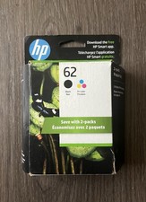 Genuine HP 62 Ink Cartridge Combo 2-pack Black  Tri-Color EXP 07/24 Sealed OEM