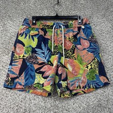 Vintage Polo Ralph Lauren Swim Trunks Men Medium Floral Drawstrings Hawaiian Y2K