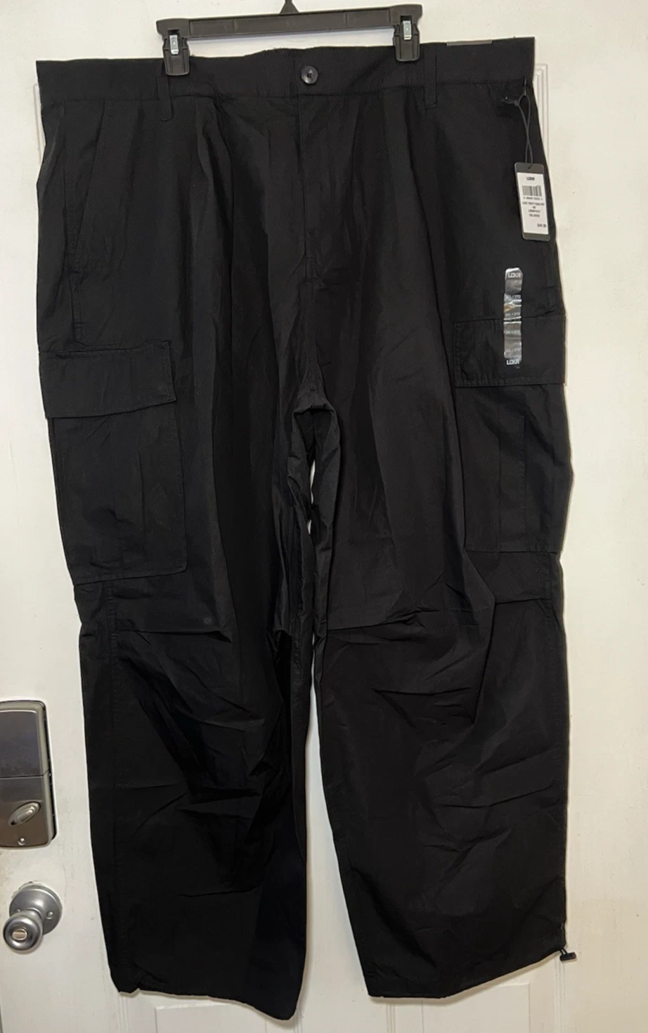 LCKR Men's Size 3XL Black Trinity Baggy Fit Parachute Cargo Pants $49.95 Retail