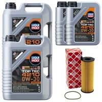 MotoröL Set 4210 0W-30 Liqui Moly 12 Liter + ÖLfilter FüR Audi A8 Q7 4.0 6.0 TDI