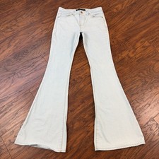 Express Jeans Womens 4 R Flare Mid Rise Light...