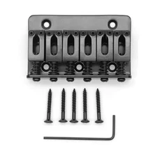 65MM Metal Fixed Hardtail Saddle Bridge Top Load Guitar Tailpiece For 6 strin...