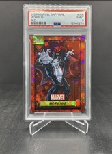 2024 Topps Chrome Sapphire Marvel Morbius Red 5/5 PSA 9 #106 Bookend