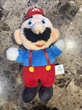 Vintage 1988 Mario Stuffed Plush 12’ Nintendo Super Mario Bros Free Shipping