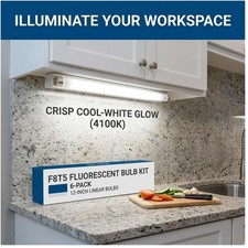 Bright 8W Fluorescent Bulbs - Cool White - 12" - Pack of 6