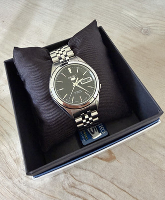 Seiko 5 SNKL23 Black Dial Steel 37mm