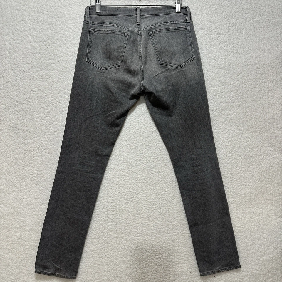 FRAME Men's L'Homme Slim Gray Faded Stretch Jeans Pockets Size 30 Made In USA - Image 2 of 4
