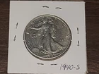 1940-S Walking Liberty Half Dollar In AU Condition