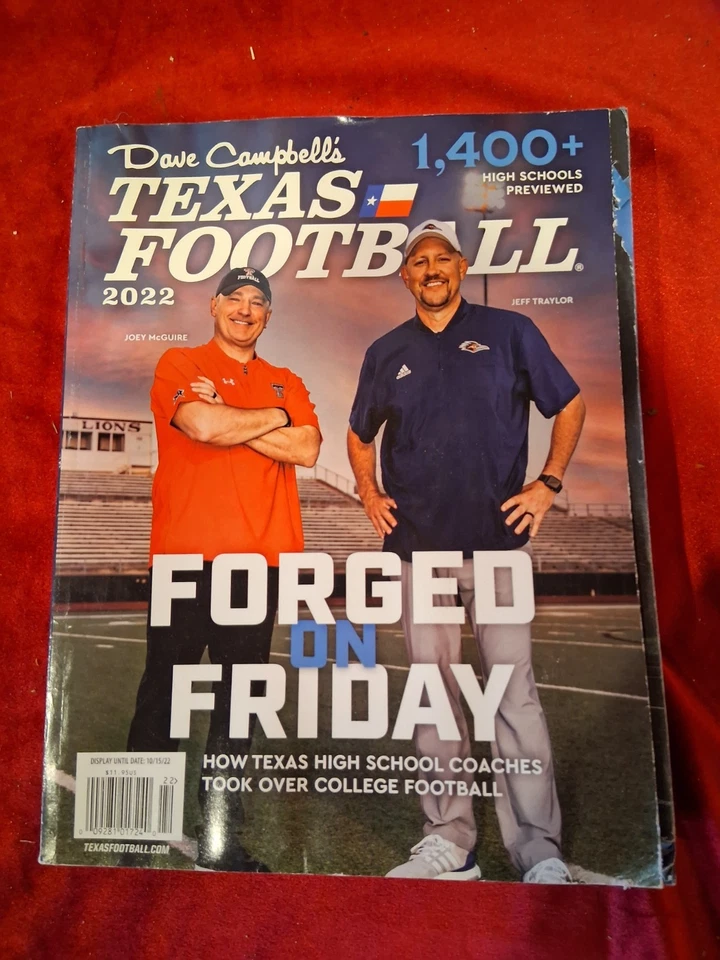 2022 Dave Campbell Magazine Texas Tech UTSA JSA - Image 1 of 1