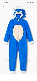 Sonic The Movie Deluxe Adult Costume L Union Suit Pajama Halloween