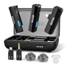 BOYALINK 2 Wireless Lavalier Microphone for iPhone15/16 Android Camera Laptop,48