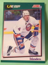 1991-92 Score Rookie and Traded - Uwe Krupp #104T - New York Islanders