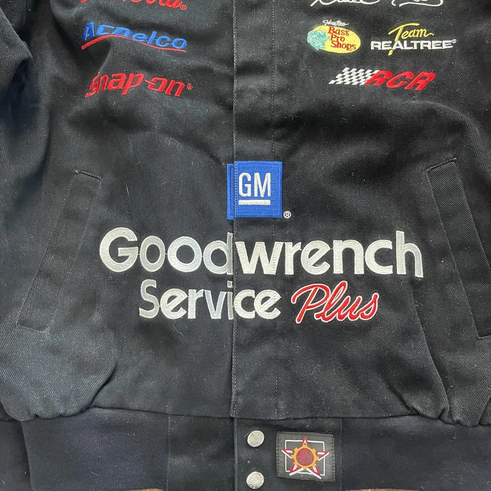 Chaqueta De Colección Dale Earnhardt Para Hombre Pequeña Negra NASCAR Racing Goodwrench Años 90 Foto 4 de 4