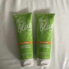 New 2 Tubes Bath Body Works True Blue Spa Shea Butter Super Rich Foot Cream
