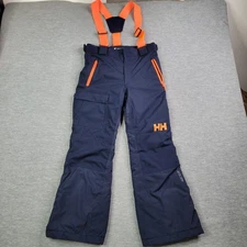 Helly Hansen No Limits Ski Pants Youth Size 10 Suspenders Primaloft *Paint Stain