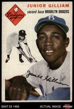 1954 Topps #35 Jim Gilliam White Back Dodgers 4 - VG/EX