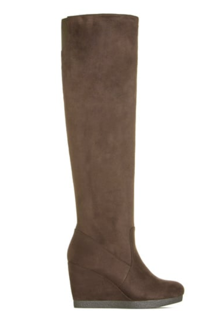 Just Fab Marla Taupe Women's Knee High Boots Size 7.5 New in Box