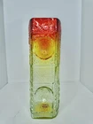 HTF Vintage MCM Blenko Glass 6949 Vase In Tangerine 12.5” Stunning