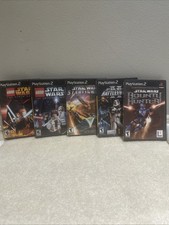 Lot Of 5 PlayStation 2 PS2 Star Wars Games - Battlefront Lego Starfighter Bounty