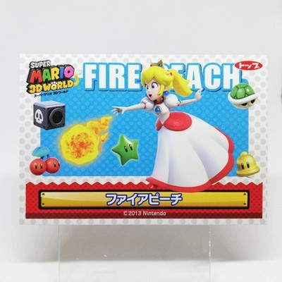 Fire Peach Princess Super Mario 3D LAND CARD Nintendo TOP 2011 JAPAN Spiel Wii u