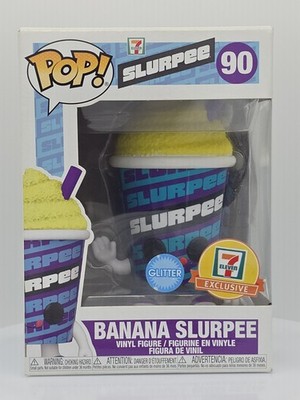Funko Pop 7-11 Exclusive 7-11 Slurpee Banana Slurpee 90 Glitter Yellow+Protector