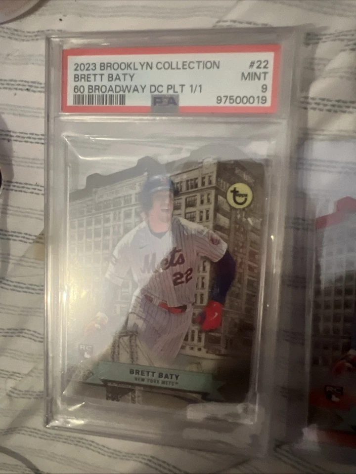 Completado 2023 Brooklyn Troquelado Rainiw Brett Baty 1/1,/5,/38 RC Mets Foto 2 de 4