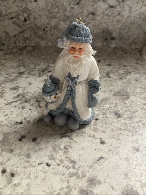 Vintage Snow Buddies Santa Powder Blue Christmas Tree Snowman 1998 Original Tag