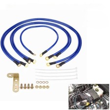 Grounding Cable Wire Kit 5 Point Car Earth Cable System Ground Grounding Wire