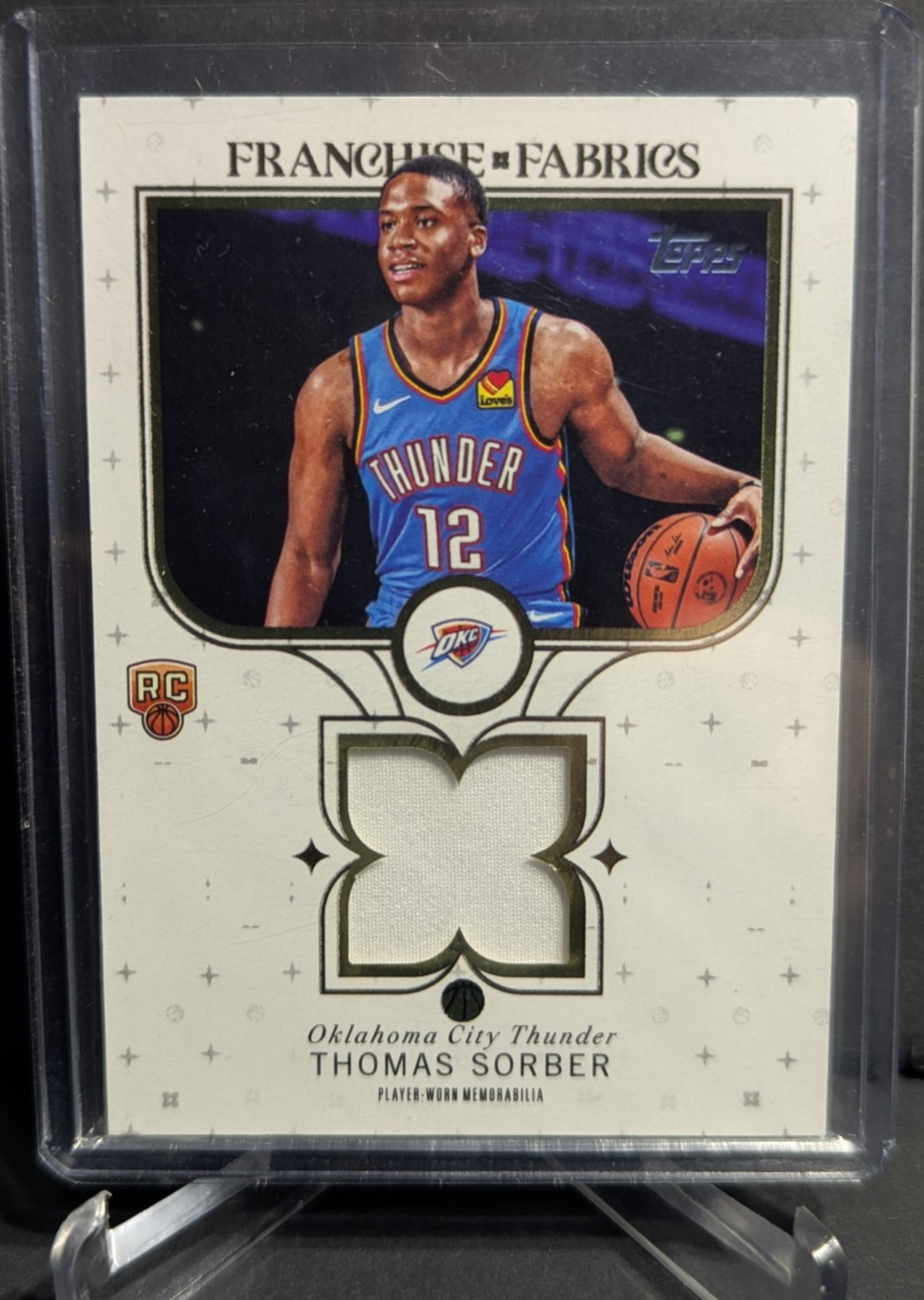 2025-26 Topps - Franchise Fabrics Thomas Sorber RC#FF-TS (MEM, RC) OKC Thunder