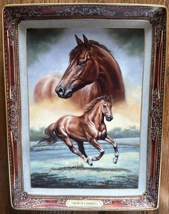 Franklin Mint Thoroughbred Portrait of a Champion Limited Fine Porcelain Horse