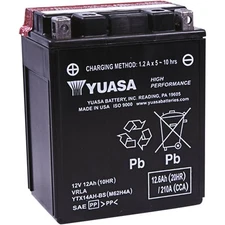 Yuasa - YUAM62H4A - High Performance Maintenance Free Battery, YTX14AH-BS