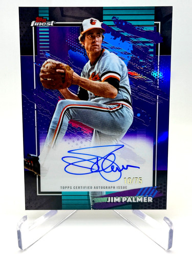 2026 Topps Finest Jim Palmer Purple Refractor Auto /75 #39 Orioles