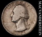 1932-D Silver Washington Quarter - Scarce  Key Date  No Reserve  #L6184