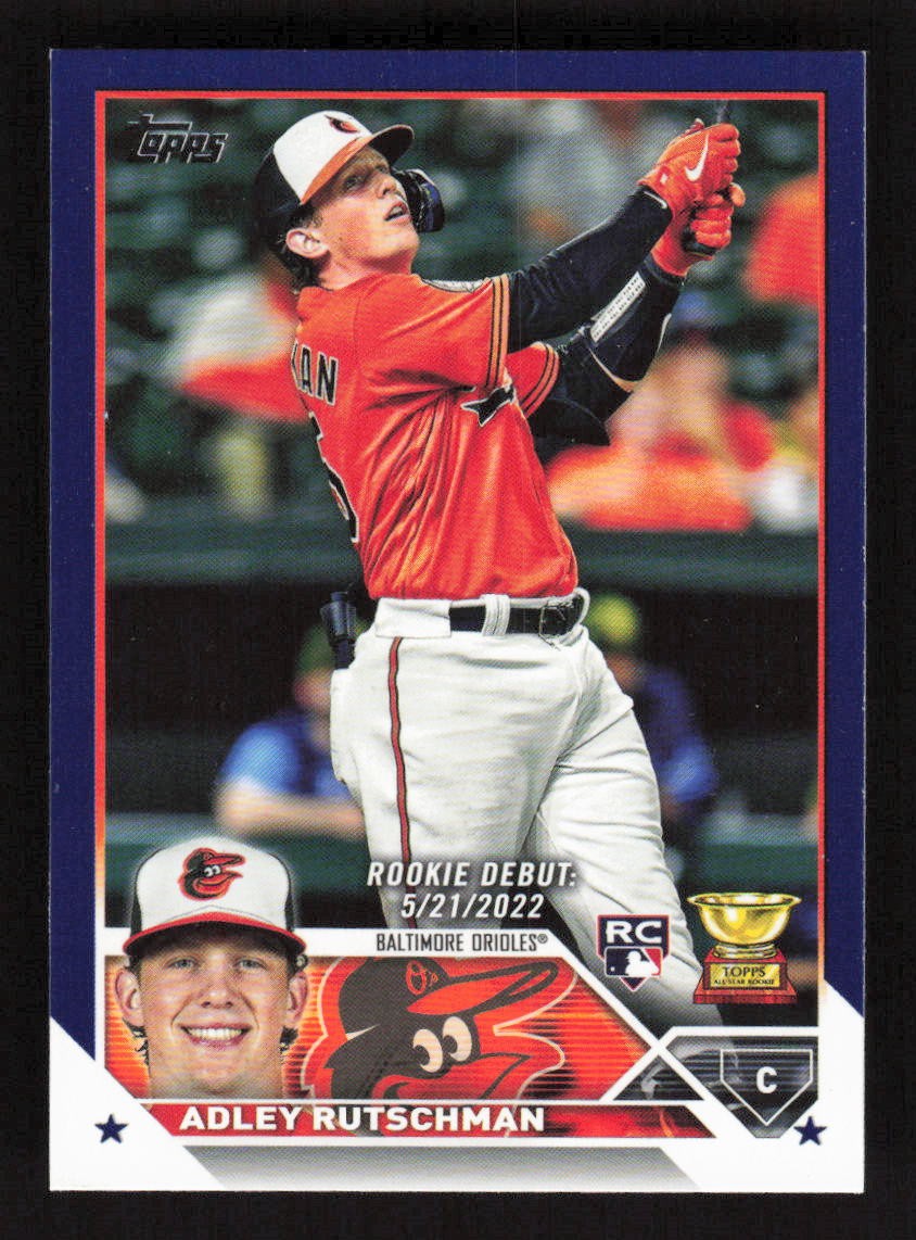 Adley Rutschman 2023 Topps Update Royal Blue RC #US180 Baltimore Orioles