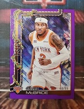 Miles McBride 2025-26 Topps Holiday Purple Metallic Glitter 48/99 #H15 NY Knicks