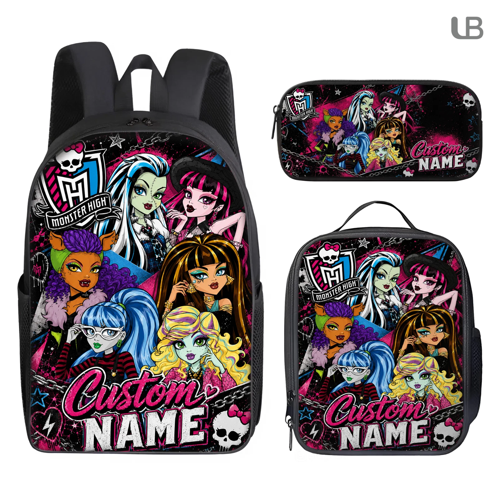 Custom Spooky Cute School Backpack Set for Kids
