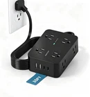 10 Ft Power Strip Flat Plug, Extension Cord Surge Protector with 8 Outlets and 4