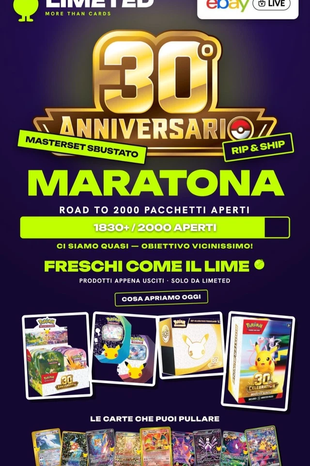 Maratona Prodotti 30th Anniversario | aste da 1€ - Pokemon ETB Bundle & ..