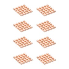 8 Pcs Copper Heatsink 17x17x2mm, Heat Sink Cooler Radiator for Raspberry Pi