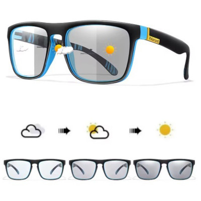 Polarisierte Photochrome Sonnenbrille Herren mit UV400 Schutz Schwarz