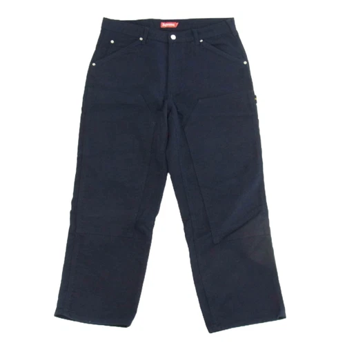 Pantalon de peintre Supreme x Kindermann GmbH moleskine double genou bleu marine 34 d'occasion LIFE 0