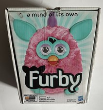 FURBY BOOM HOT PINK AND TEAL COTTON CANDY FURBY WITH BOX HASBRO 2012