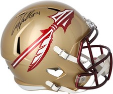 Anquan Boldin Florida State Seminoles Autographed Riddell Speed Replica Helmet