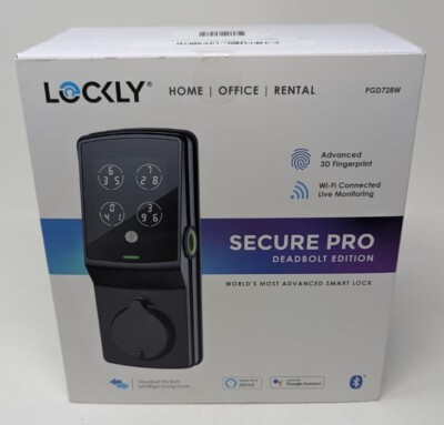 LOCKLY Secure Pro PGD728W Advanced 3D Fingerprint Biometric Smart Wi-Fi Deadbolt