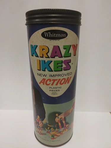 Vtg 1957 Whitman Krazy Ikes New Improved Action Plastic Building Pieces 4731 USA